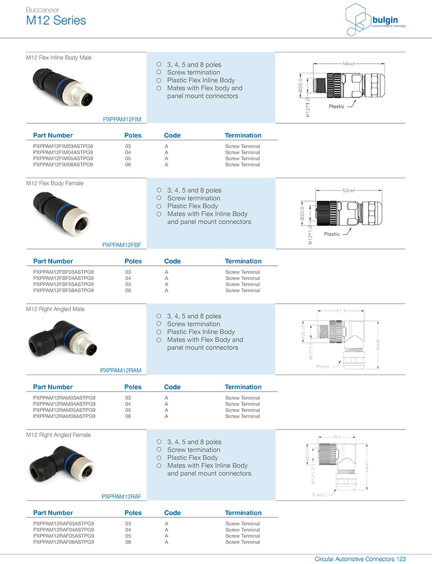 M12-L-coding-公直頭塑膠裝配式圓形連接器規(guī)格